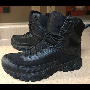 Under Armour black hiking/tactical boots.